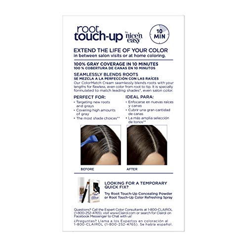 Foto 3 pulgar | Tinte Para El Cabello Clairol Root Touch-up Nice'n Easy 4 Castaño Oscuro 30 Ml - Venta Internacional.