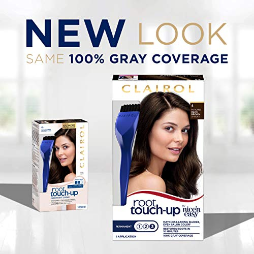 Foto 5 pulgar | Tinte Para El Cabello Clairol Root Touch-up Nice'n Easy 4 Castaño Oscuro 30 Ml - Venta Internacional.