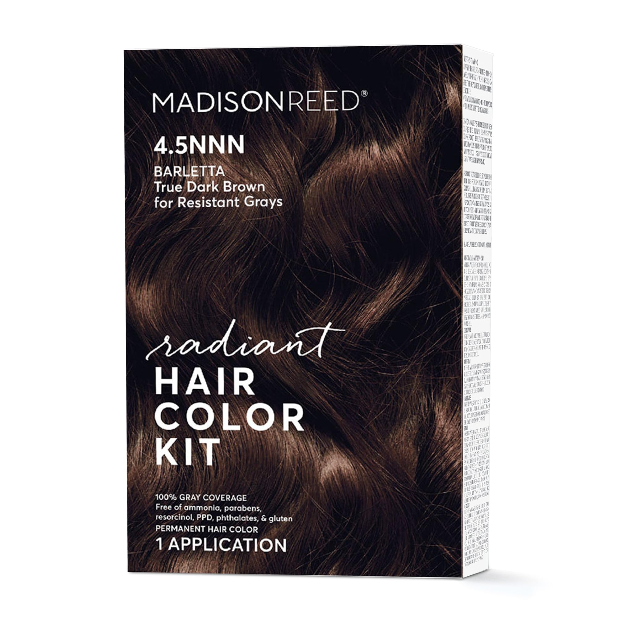 Kit De Coloración De Cabello Madison Reed Radiant Dark Brown 100% Gris - Venta Internacional.