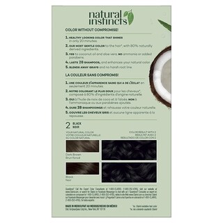 Foto 3 | Tinte Para El Cabello Clairol Natural Instincts Semipermanente 2 Black X3 - Venta Internacional.
