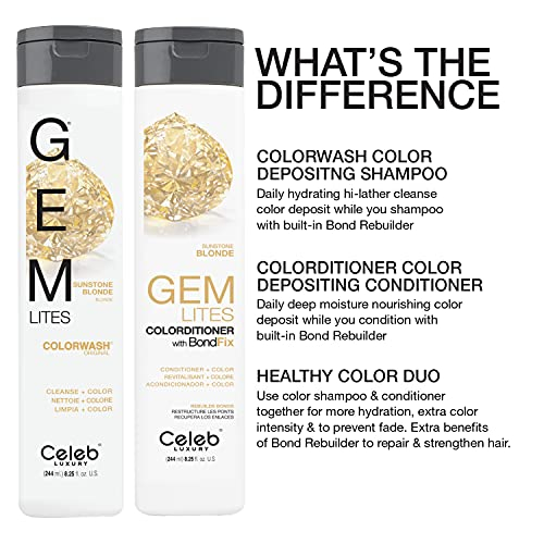 Foto 8 pulgar | Champú Celeb Luxury Gem Lites Sunstone Colorwash 300 Ml - Venta Internacional.