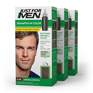 Foto 1 | Champú Para Teñir El Cabello Solo Para Hombres, Marrón Mediano, H-35, Paquete De 3 - Venta Internacional.
