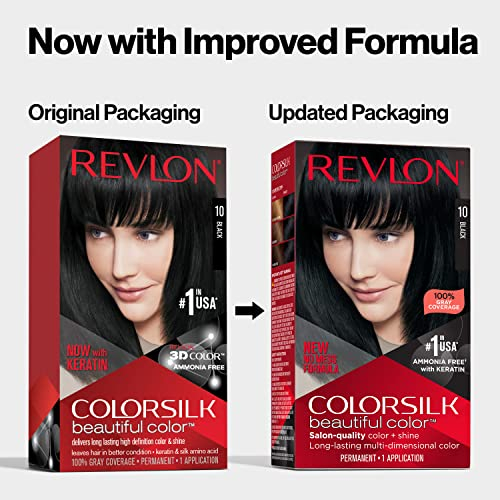 Foto 8 pulgar | Color De Pelo Revlon Colorsilk Beautiful Color 010 Black, Paquete De 3 - Venta Internacional.
