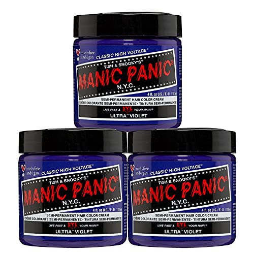 Foto 2 | Tinte Para El Cabello Manic Panic Ultra Violet Classic, Paquete De 3 - Venta Internacional.