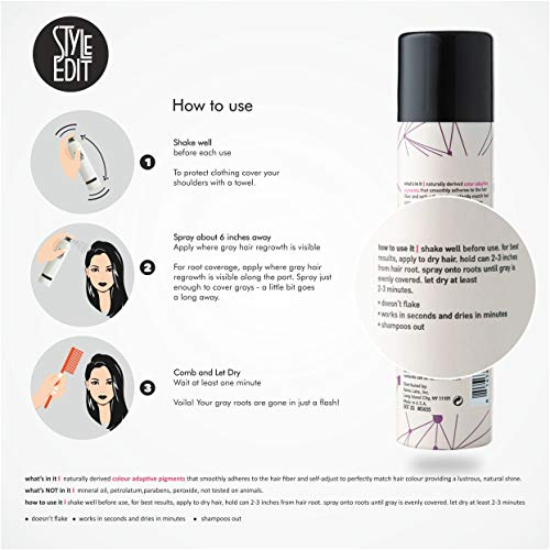 Foto 3 pulgar | Root Concealer Touch Up Spray Style Edit, Color Marrón Claro, 60 Ml - Venta Internacional.