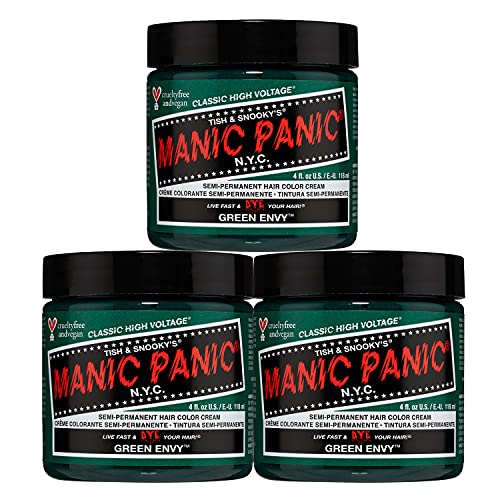 Foto 3 pulgar | Tinte Para El Cabello Manic Panic Green Envy Classic High Voltage, Paquete De 3 - Venta Internacional.