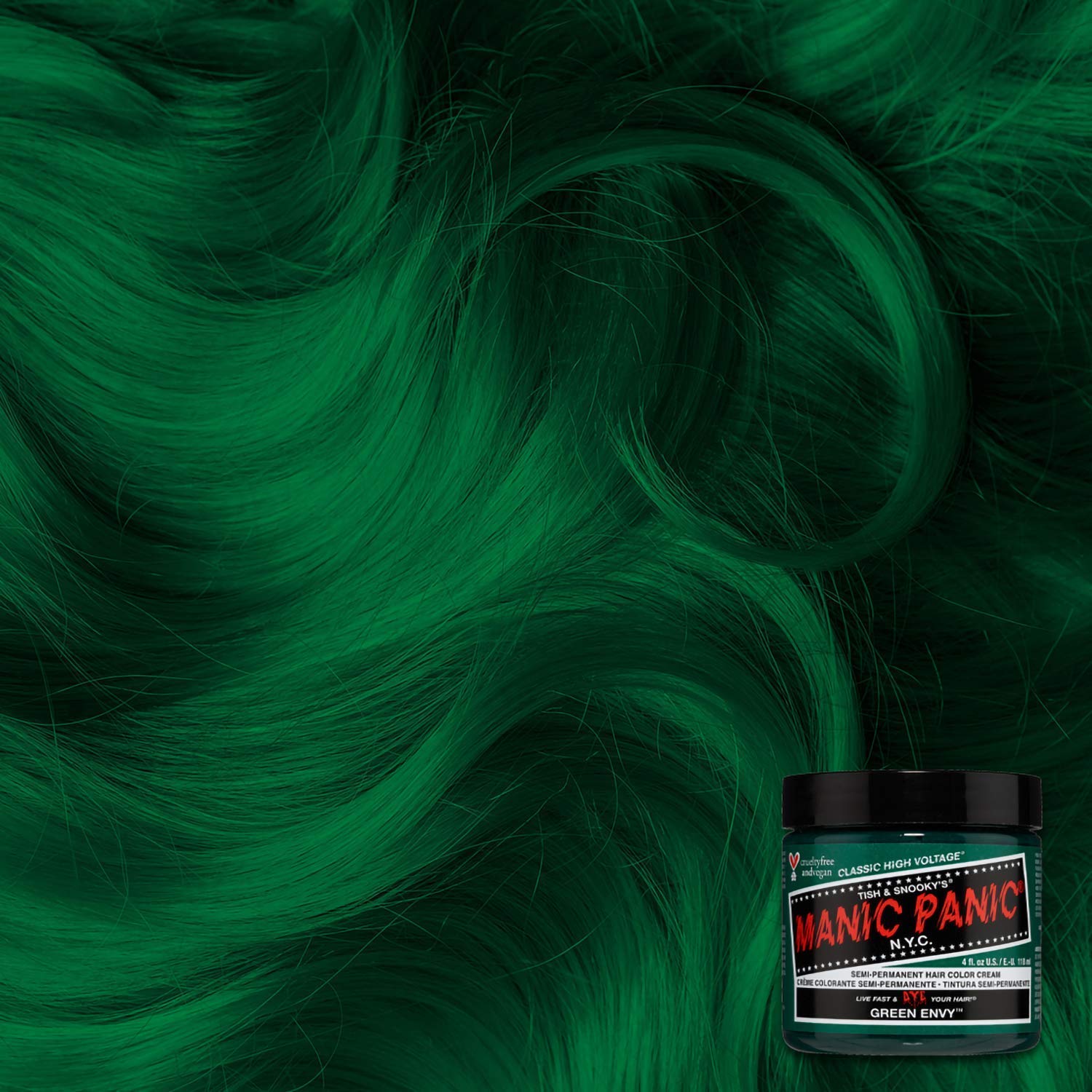 Foto 6 pulgar | Tinte Para El Cabello Manic Panic Green Envy Classic High Voltage, Paquete De 3 - Venta Internacional.