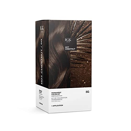 Foto 2 pulgar | Kit De Coloración Para El Cabello Igk Permanent Hot Chestnut 135 Ml - Venta Internacional.