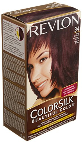 Foto 2 pulgar | Funda Haircolor Revlon Colorsilk 34 Deep Burgundy 100% Gris - Venta Internacional.