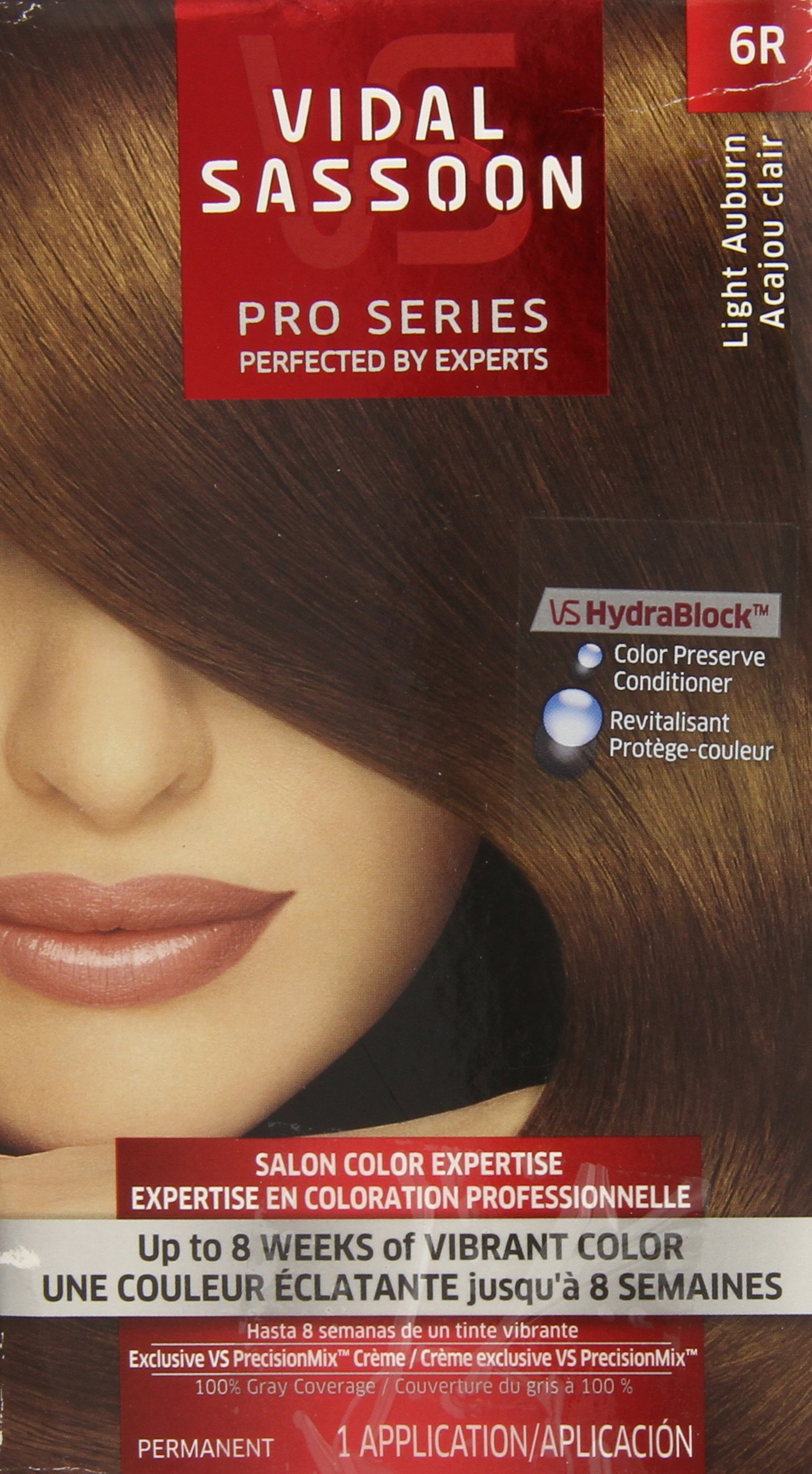 Foto 1 | Tinte Para El Cabello Vidal Sassoon #6r, Castaño Claro, 1 Unidad - Venta Internacional.