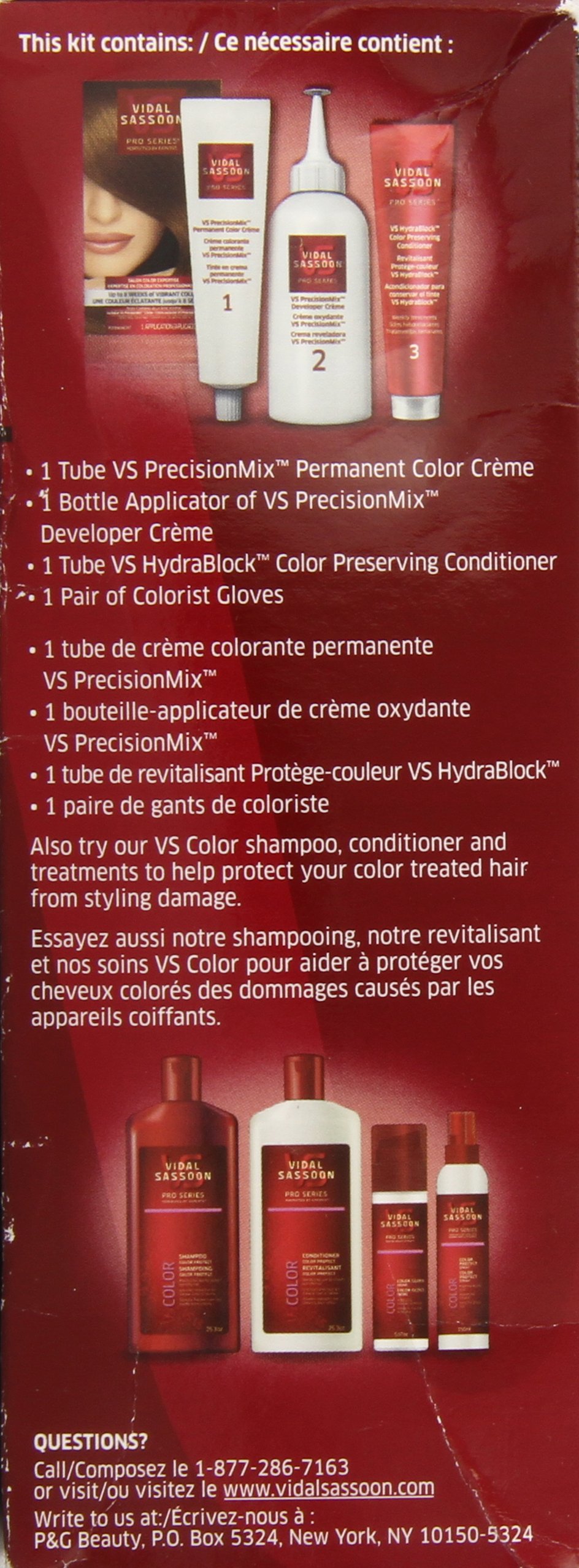 Foto 4 pulgar | Tinte Para El Cabello Vidal Sassoon #6r, Castaño Claro, 1 Unidad - Venta Internacional.