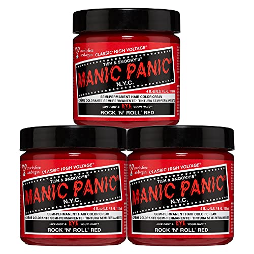 Foto 3 pulgar | Tinte Para El Cabello Manic Panic Rock N Roll Red Classic, Paquete De 3 - Venta Internacional.