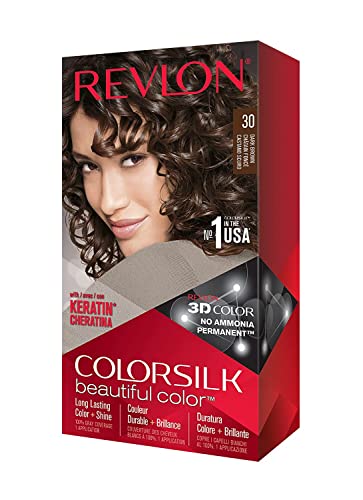 Foto 2 pulgar | Color De Pelo Revlon Colorsilk 30 Marrón Oscuro, Paquete De 6 - Venta Internacional.