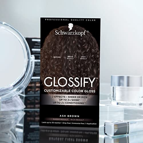 Foto 3 | Color Gloss Schwarzkopf Glossify Marrón Ceniza, 30 Lavados - Venta Internacional.