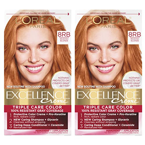 Foto 8 pulgar | Color De Cabello L'oreal Excellence Creme Rojizo Rubio, Paquete De 2 - Venta Internacional.
