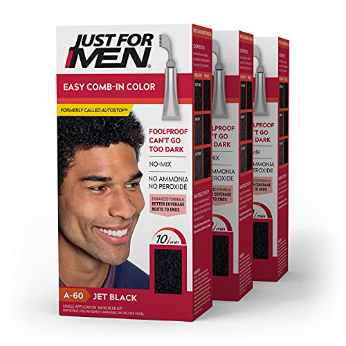 Foto 2 pulgar | Tinte Para Cabello Just For Men Easy Comb In Jet Black A-60, Paquete De 3 - Venta Internacional.