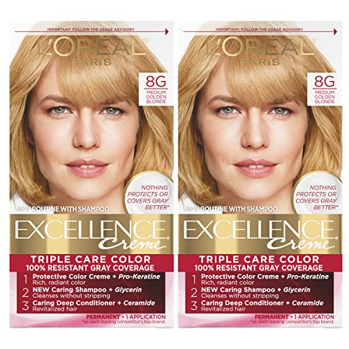 Foto 2 pulgar | Tinte De Pelo L'oreal Paris Excellence Golden Blonde 100 Ml X 2 - Venta Internacional.