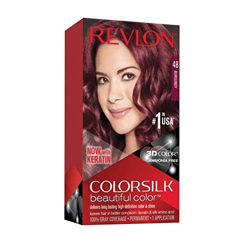 Foto 2 pulgar | Tinte Para El Cabello Revlon Colorsilk Beautiful Color 48 Burgundy, Paquete De 6 - Venta Internacional.