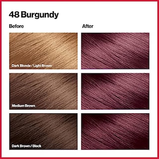 Foto 2 | Tinte Para El Cabello Revlon Colorsilk Beautiful Color 48 Burgundy, Paquete De 6 - Venta Internacional.