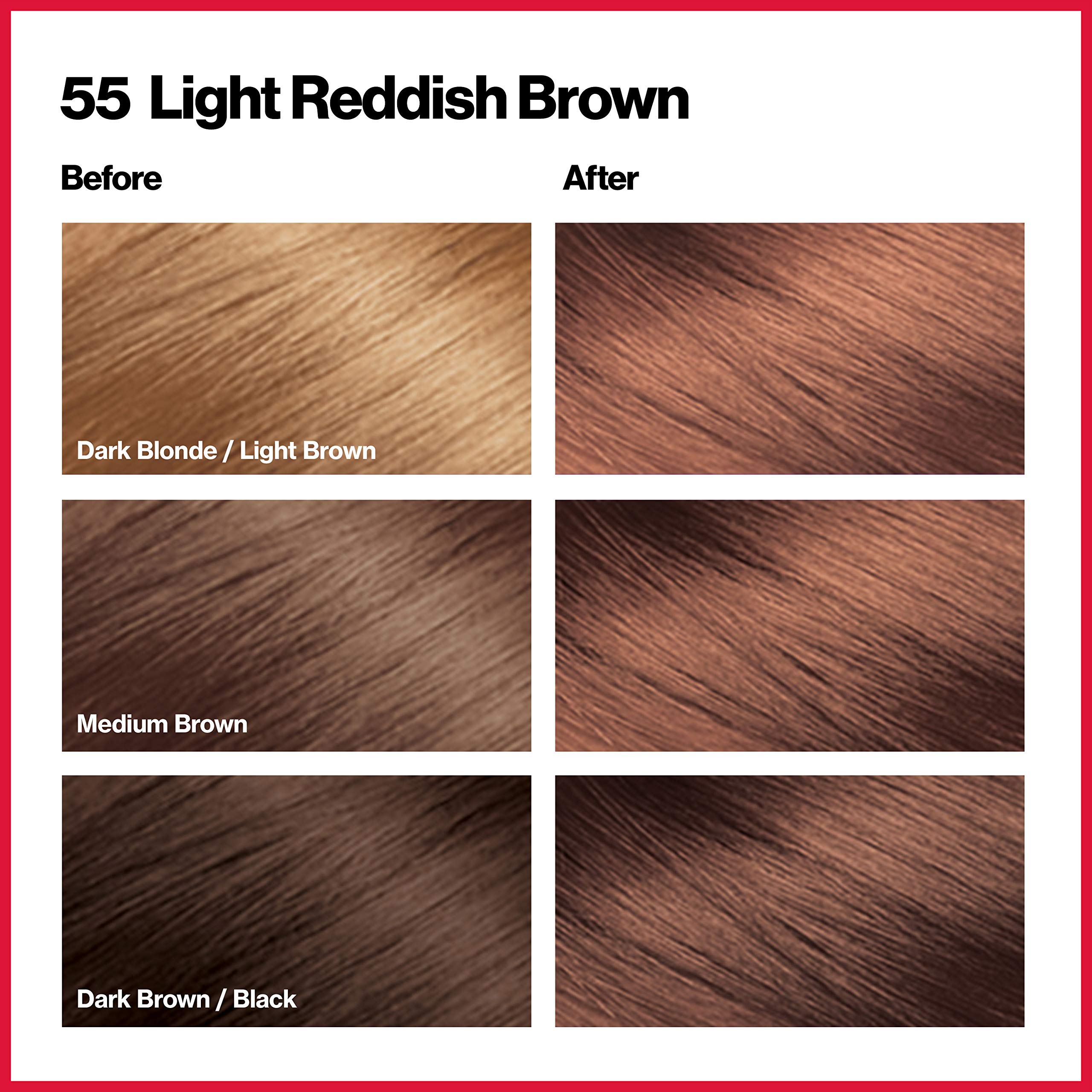 Foto 2 | Tinte De Pelo Revlon Colorsilk 55 Marrón Rojizo Claro 130 Ml X3 - Venta Internacional.