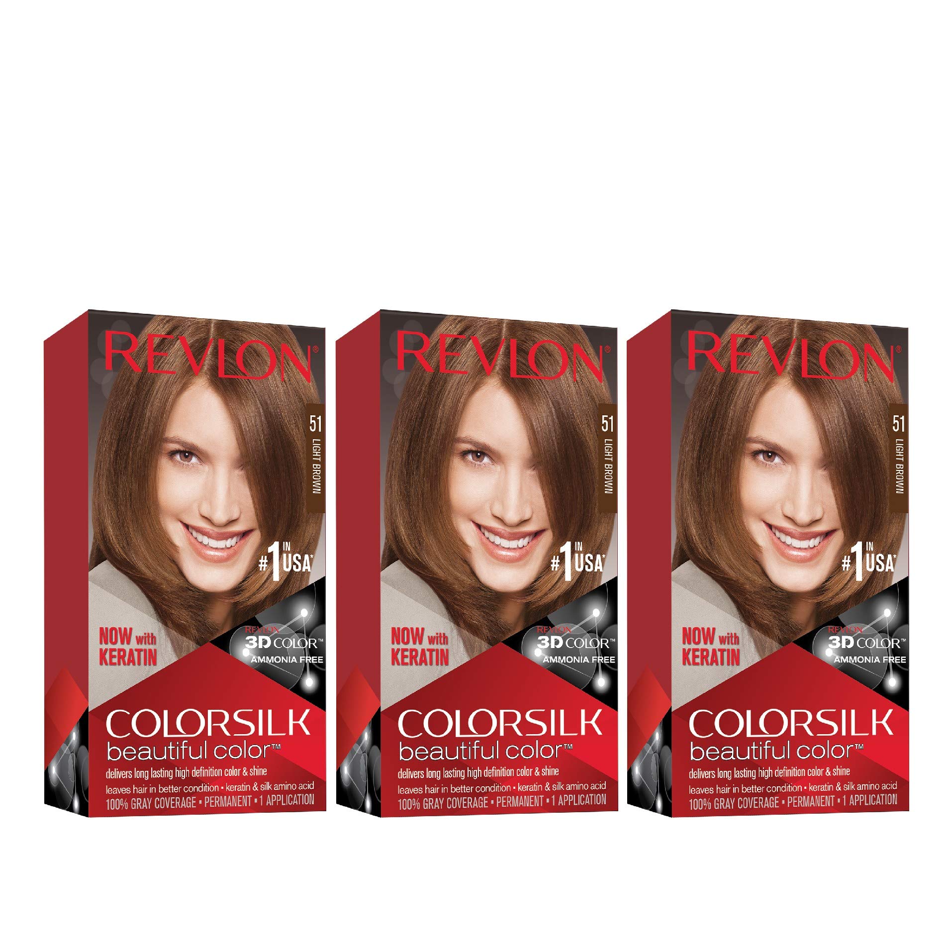 Foto 2 pulgar | Tinte de Pelo Revlon Colorsilk #51 Castaño Claro - Venta Internacional