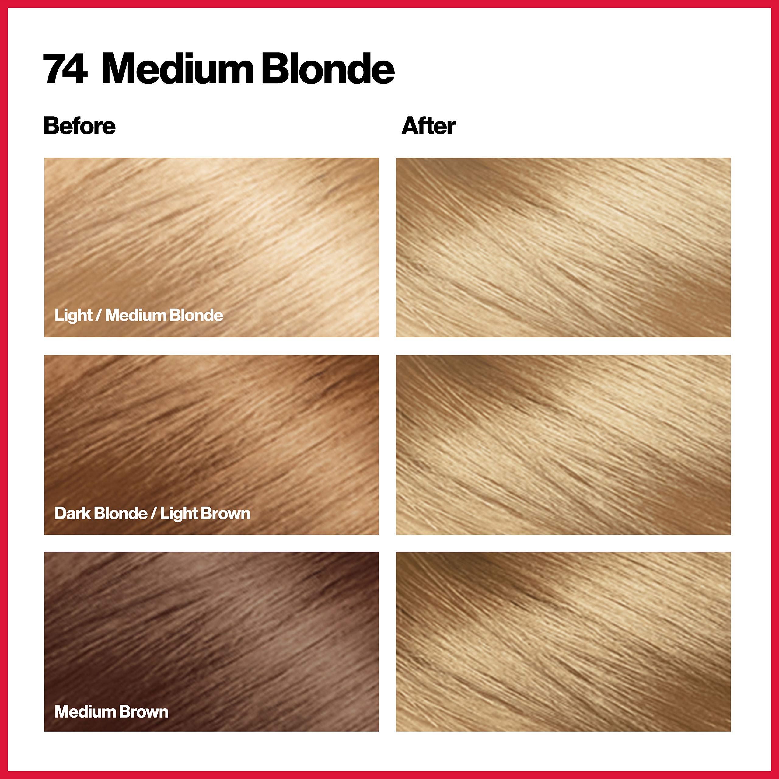 Foto 3 pulgar | Color De Pelo Revlon Colorsilk Beautiful 74 Medium Blonde, Paquete De 3 - Venta Internacional.