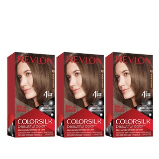 Foto 1 | Tinte De Pelo Revlon Colorsilk 40 Medium Ash Brown 130 Ml X3 - Venta Internacional.