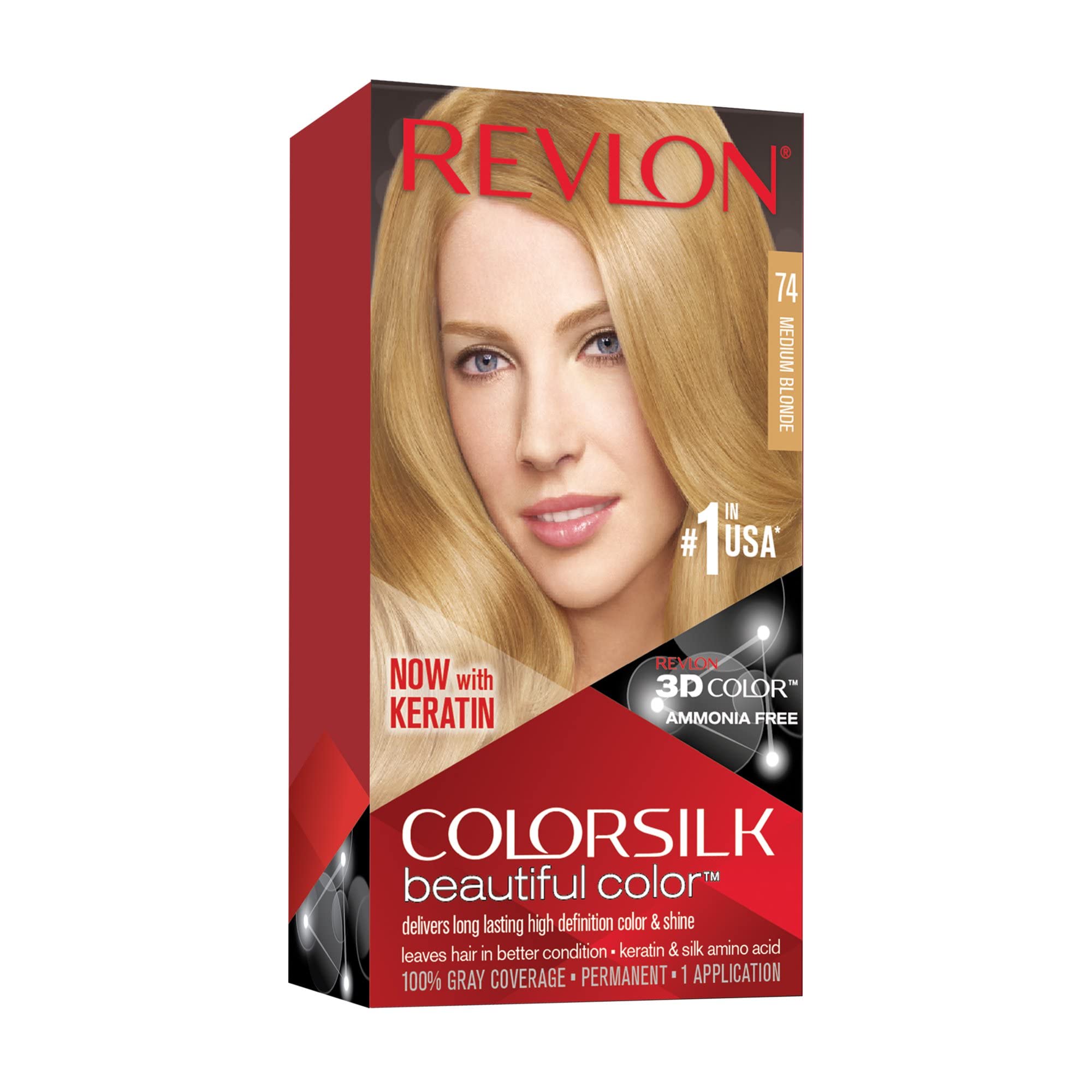 Foto 2 pulgar | Tinte Para El Cabello Revlon Colorsilk Beautiful Color 74 Medium Blonde X2 - Venta Internacional.