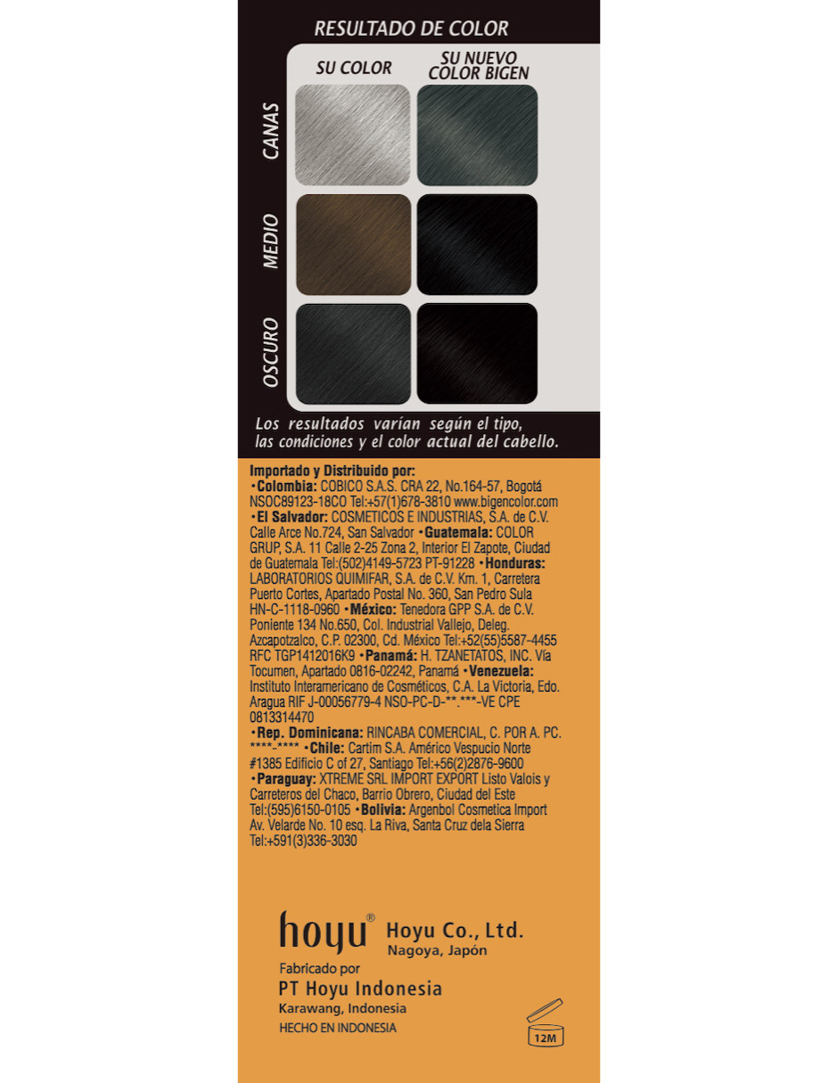 Foto 4 pulgar | Tinte para Cabello en Polvo Bigen Negro Azulado 88, 6 Gramos