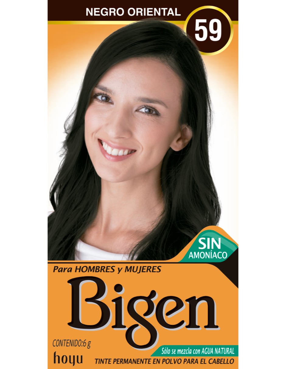 Tinte para Cabello en Polvo Bigen Negro Oriental 59, 6 Gramos | Coppel.com