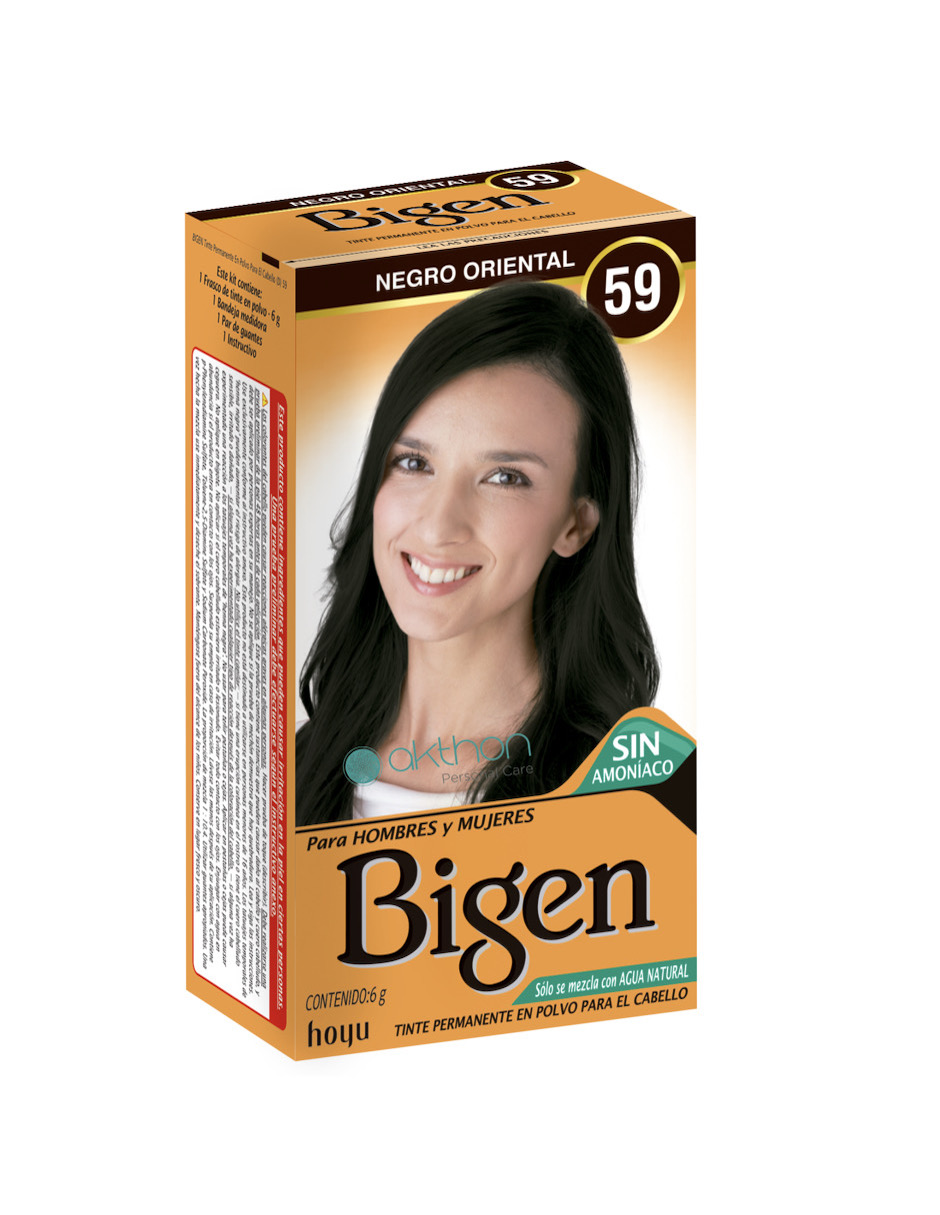 Foto 2 | Tinte para Cabello en Polvo Bigen Negro Oriental 59, 6 Gramos