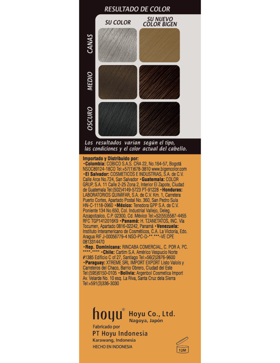 Foto 4 pulgar | Tinte Para Cabello En Polvo Bigen Castaño Cobrizo 76, 6 Gr
