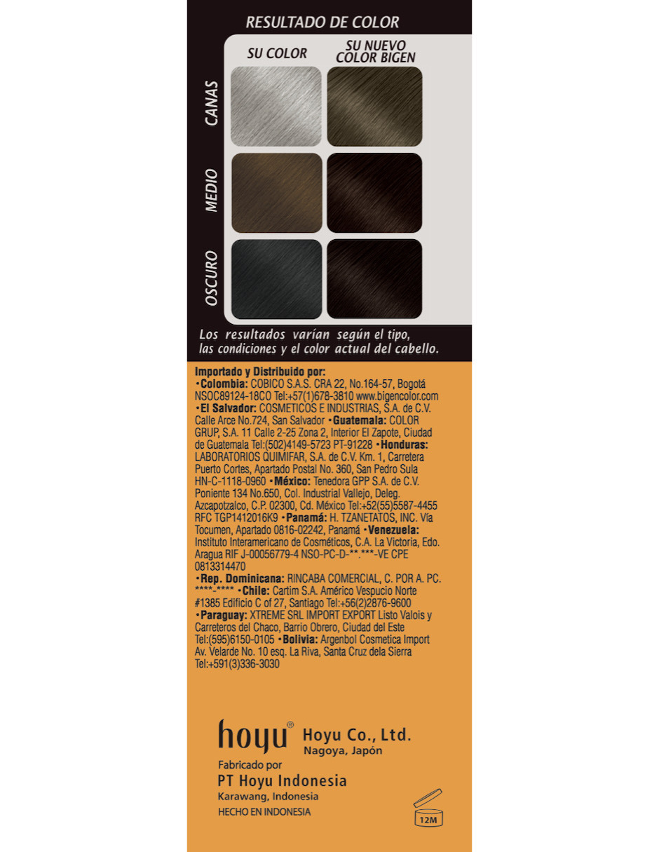 Foto 4 pulgar | Tinte Para Cabello En Polvo Bigen Castaño Oscuro 47, 6 Gr