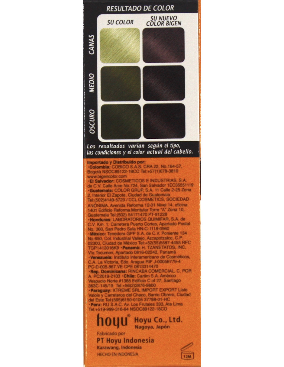 Foto 4 pulgar | Tinte Para Cabello En Polvo Bigen Borgoña Oscuro 96, 6 Gr