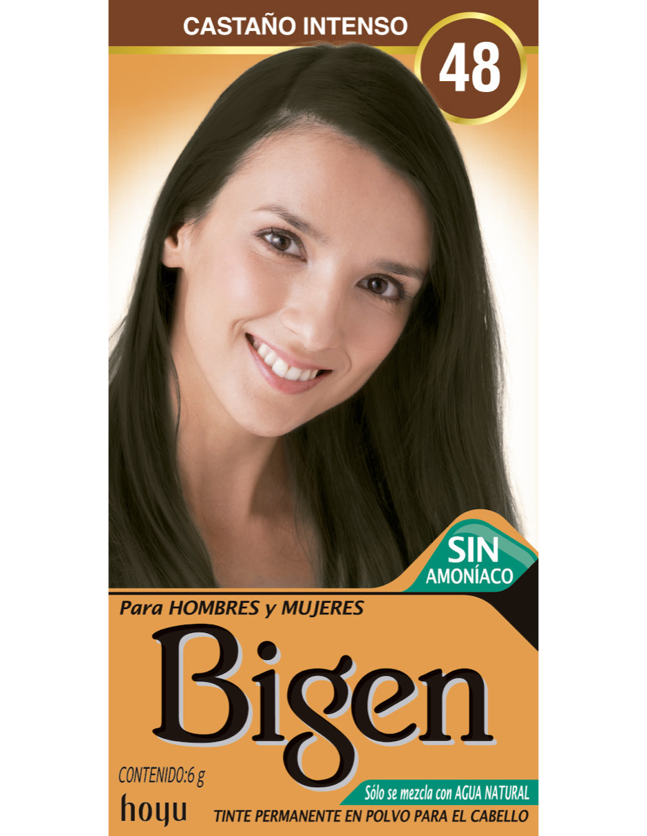 Tinte Para Cabello En Polvo Bigen Castaño Intenso 48, 6 Gr