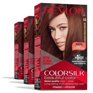 Foto 1 | Tinte para Cabello Revlon Colorsilk 44 Marrón Rojizo Medio 3 Paquetes - Venta Internacional