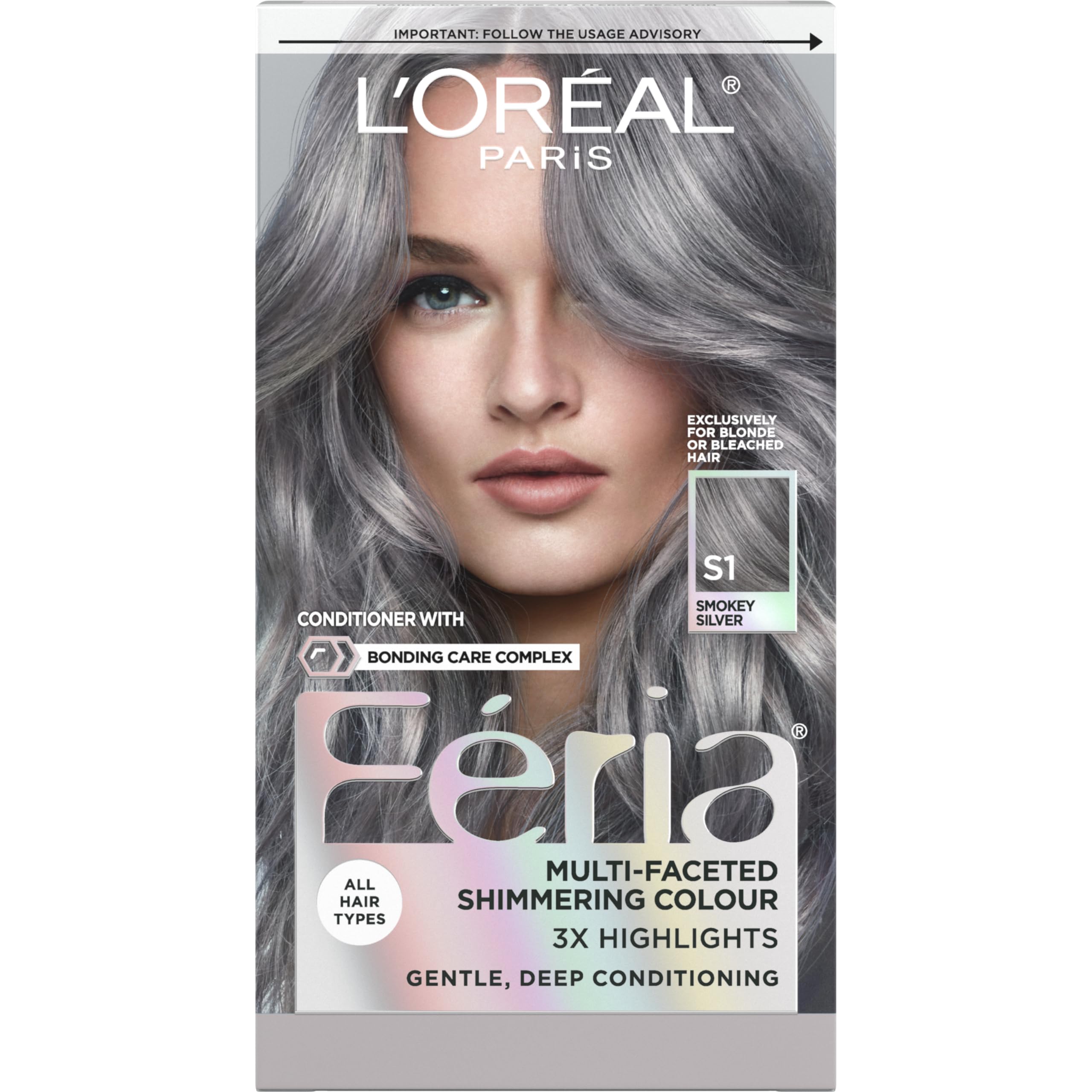 Foto 2 pulgar | Tinte para Cabello L'Oréal S1 Smokey Silver-Venta Internacional