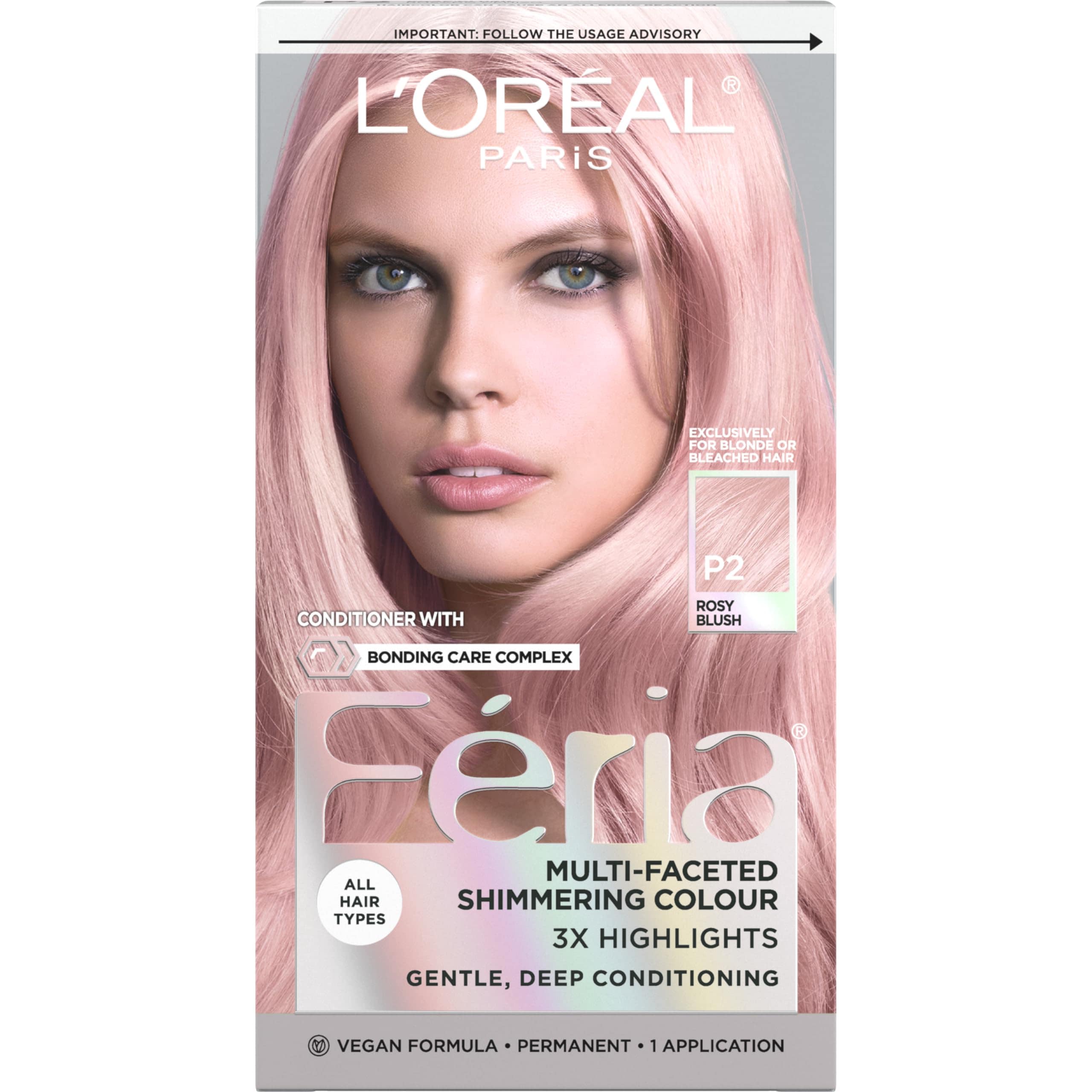 Tinte L'Oréal Paris P2 Rosy Blush para Cabello-Venta Internacional $495