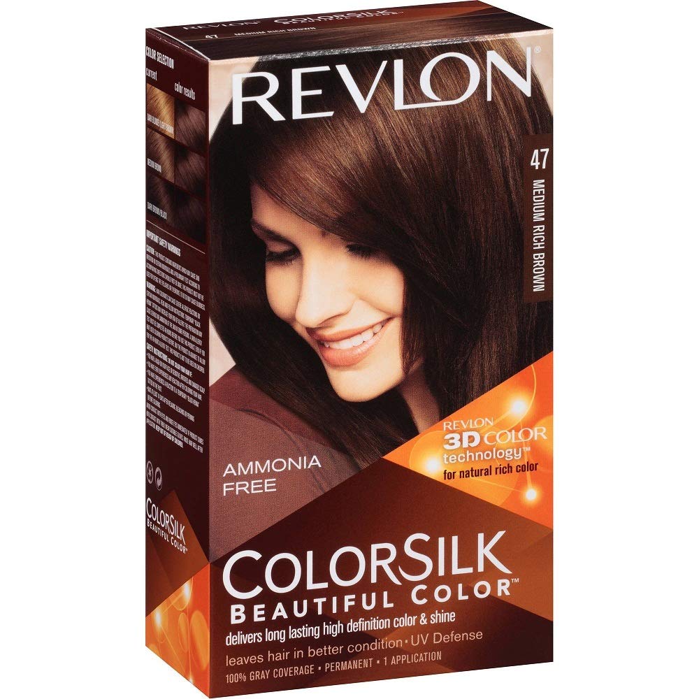 Tinte De Pelo Revlon Colorsilk Medium Rich Brown 47 100 Ml X3 - Venta Internacional.