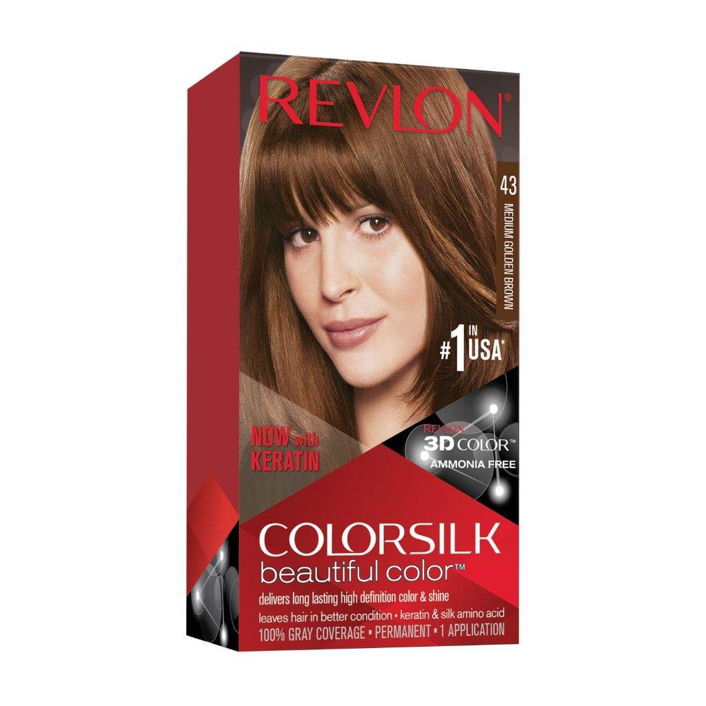 Color De Pelo Revlon Colorsilk Medium Golden Brown, Paquete De 2 - Venta Internacional.