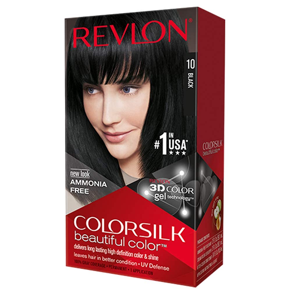 Foto 2 pulgar | Tinte Para El Cabello Revlon Colorsilk 10 Black 130 Ml Sin Amoniaco - Venta Internacional.