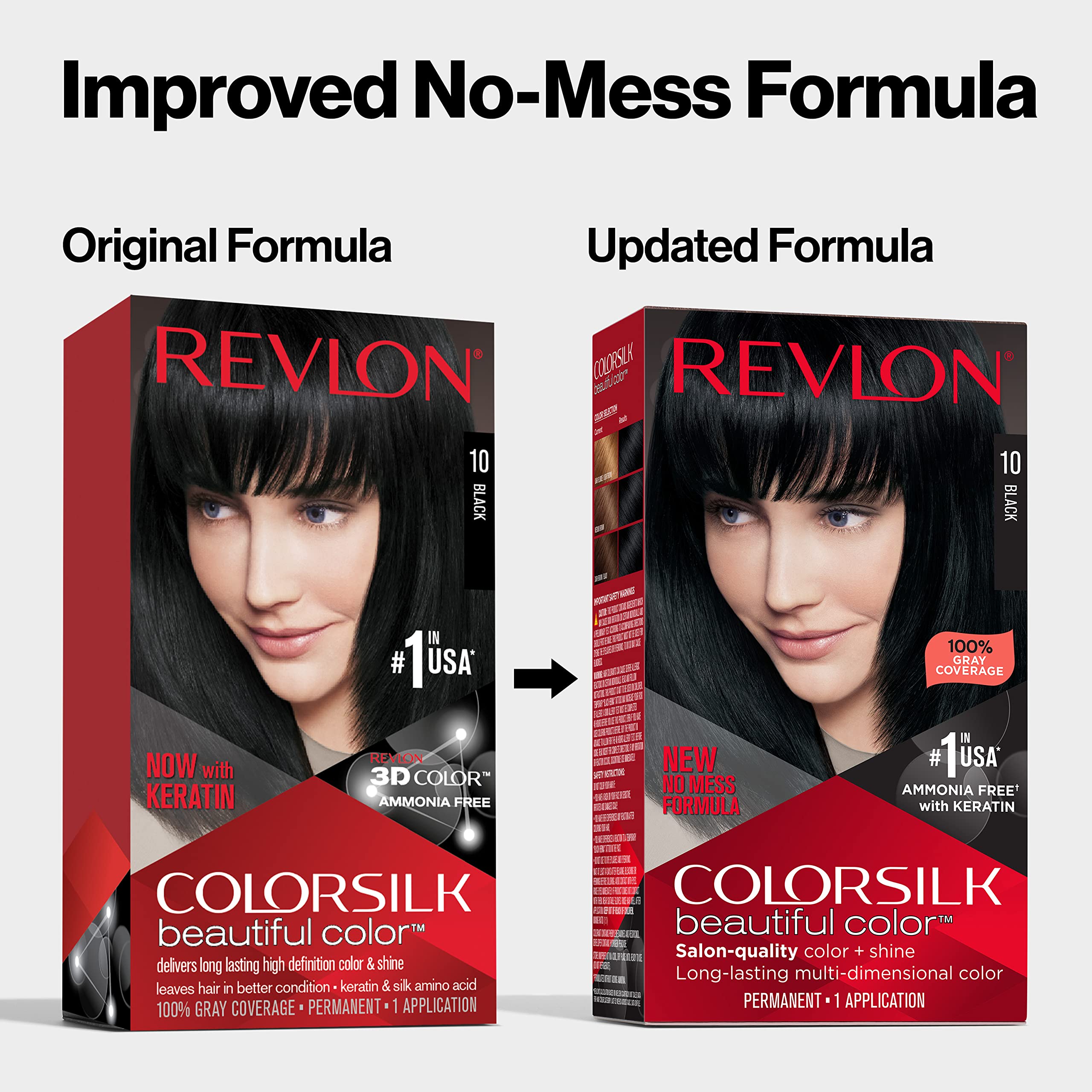 Foto 4 pulgar | Tinte Para El Cabello Revlon Colorsilk 10 Black 130 Ml Sin Amoniaco - Venta Internacional.