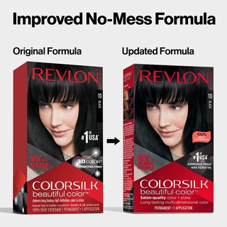 Foto 3 | Tinte Para El Cabello Revlon Colorsilk 10 Black 130 Ml Sin Amoniaco - Venta Internacional.
