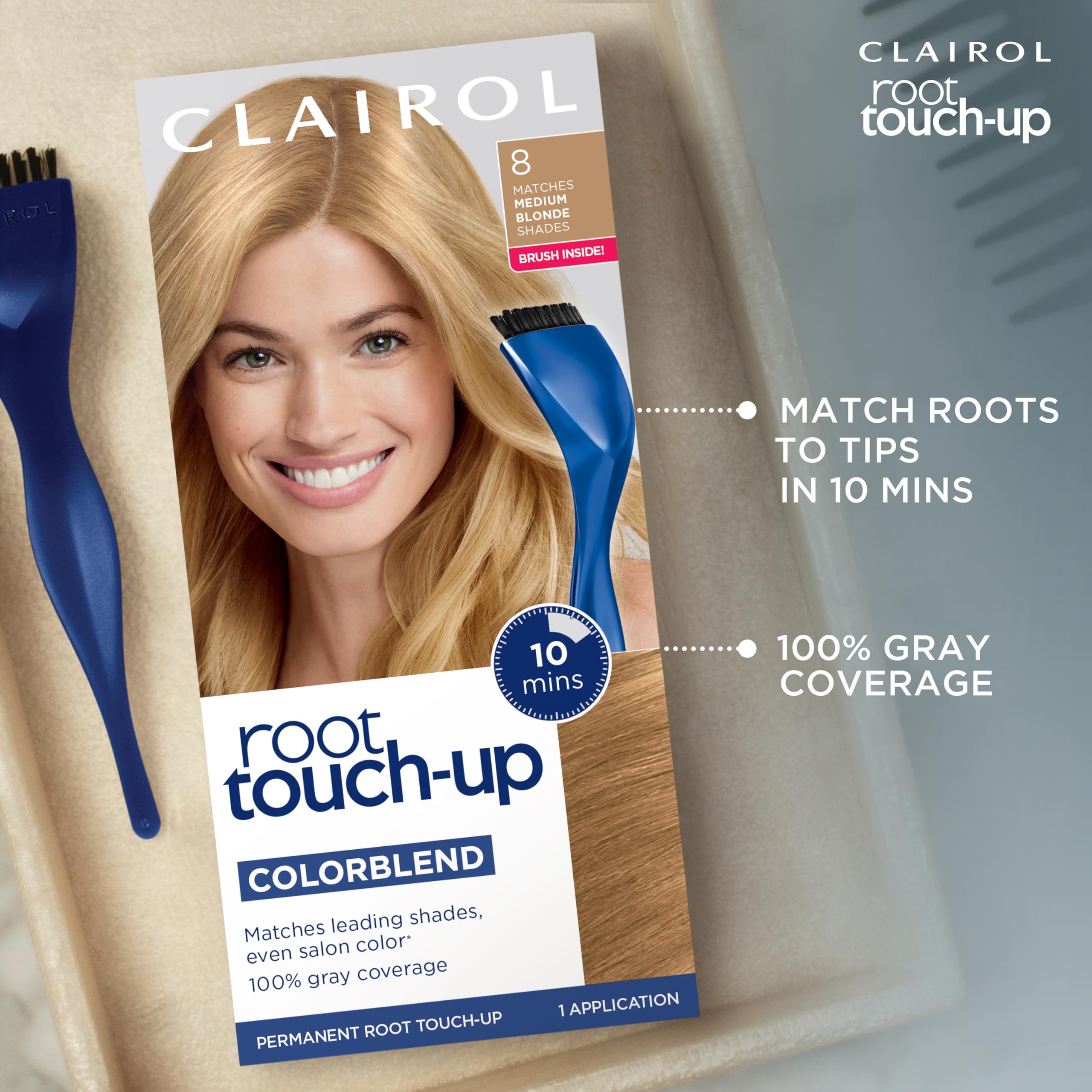 Foto 8 pulgar | Tinte para el Cabello Clairol Root Touch-up de Nice'n Easy 6 Marrón Claro - Venta Internacional