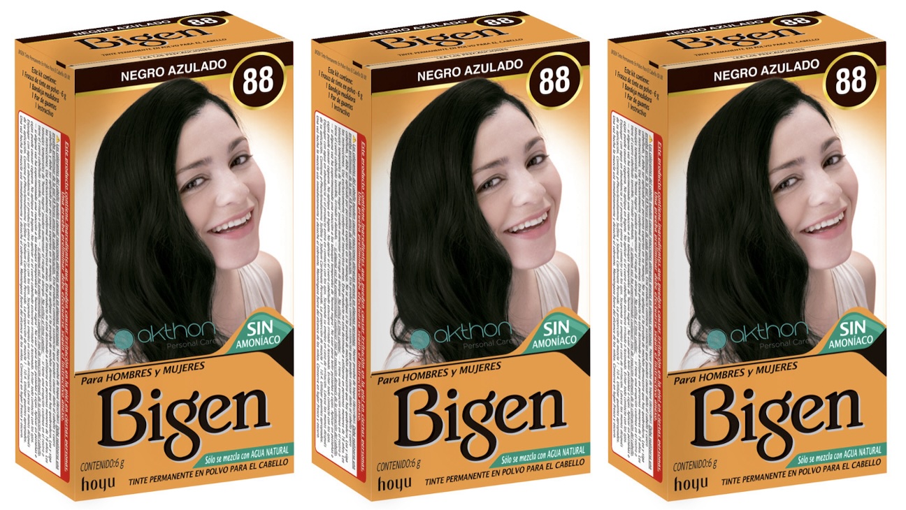 Tintes para Cabello Bigen 88 Negro Azulado 3 Piezas