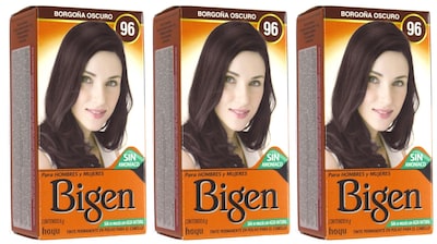 Foto 1 | Tinte para Cabello en Polvo Bigen Borgoña Oscuro 96, 6 gr 3 Piezas