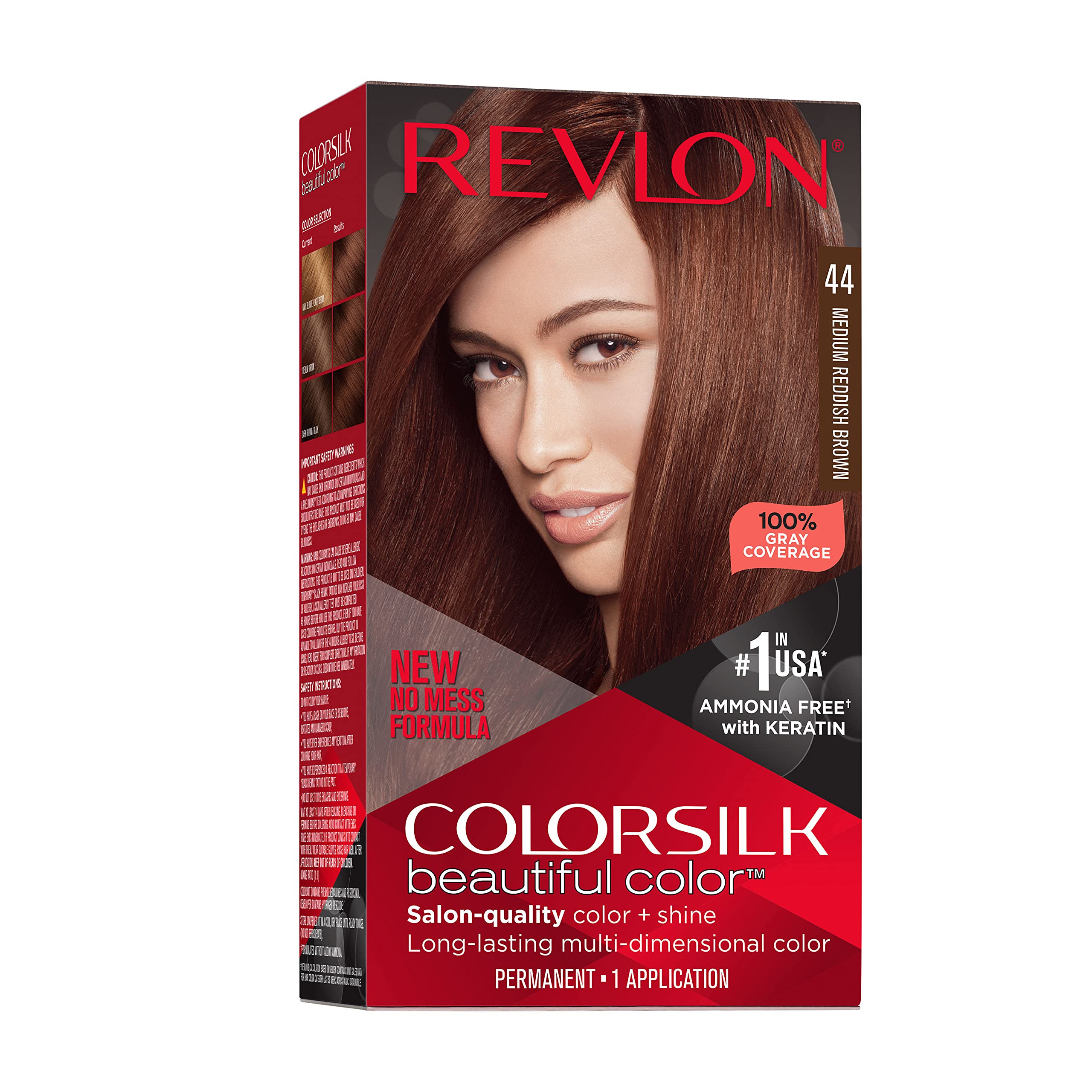 Foto 1 | Tinte de Pelo Revlon Colorsilk Beautiful 044 Marrón Rojizo Medio - Venta Internacional