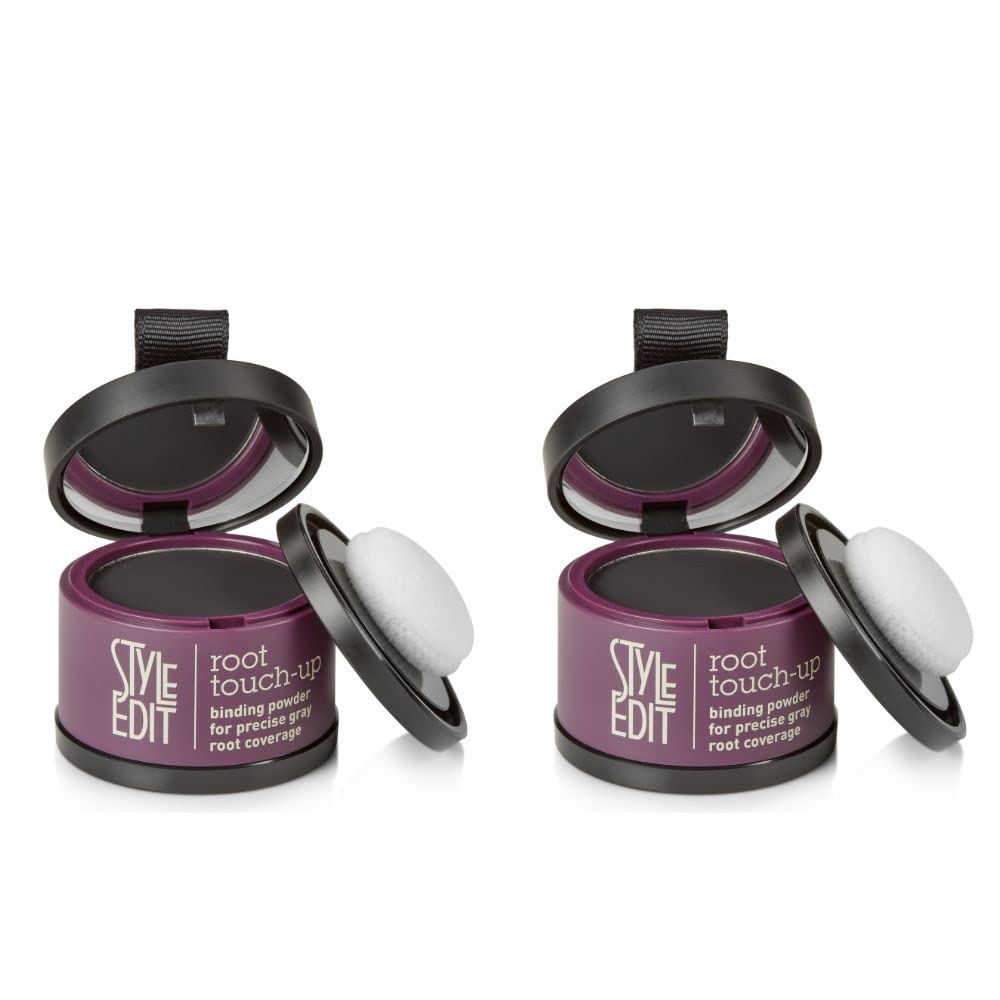 Foto 2 pulgar | Root Touch Up Powder Style Edit Black Hair Paquete De 2 - Venta Internacional