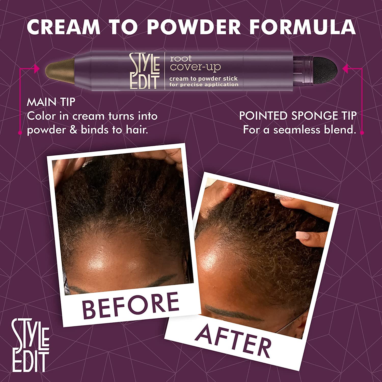 Foto 5 pulgar | Root Touch Up Stick Style Edit Para Cabello Negro 3 Ml Paquete De 2 - Venta Internacional