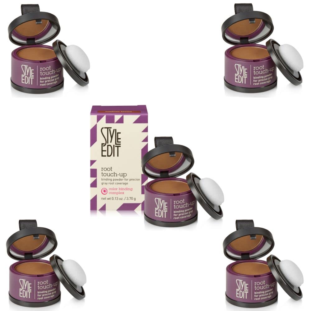 Foto 1 | Root Touch Up Powder Style Edit color Marrón Medio Paquete de 5 - Venta Internacional